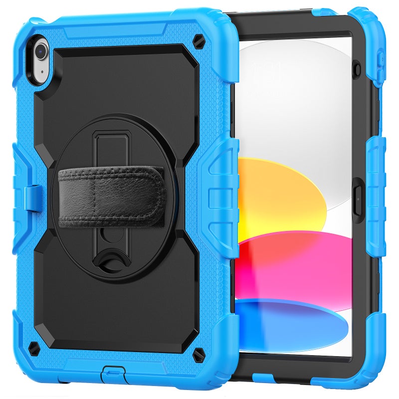 Suitable For Apple Ipad 10Th/11Th (A16) 10.9 Protective Case With Hand Strap And Rotating Stand Tablet Cover - Image 1